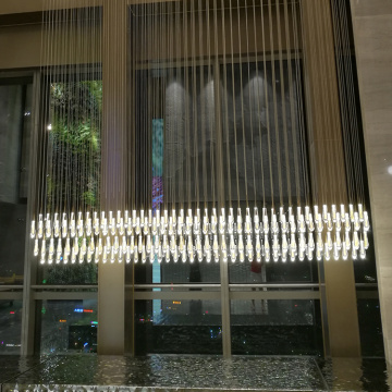 Luz colgante de la lámpara de cristal del vestíbulo del hotel moderno de la venta caliente