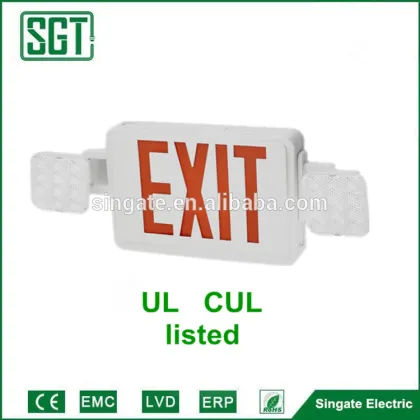 UL listed ABS LED Emergency Exit Sign Light for North America