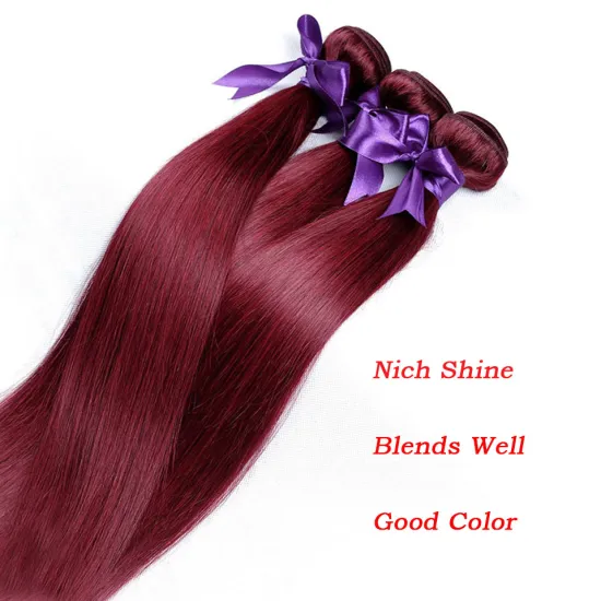 10A high quality #99J Burgundy color 100% Unprocessed Human Hair Bundles Weaves Virgin Brazilian Cuticle Aligned Hair