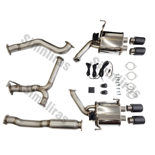 Kit di scarico elettrico con valvola ad alte prestazioni per VAB WRX STI-Fibra di carbonio/punte in titanio Opzionali