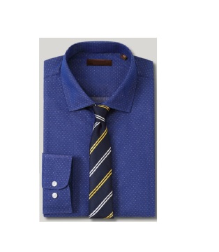 Men`s Cotton Shirt Long Sleeves Navy