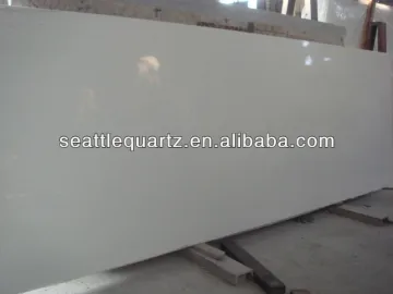 China engineered white quartz stacked stone countertop