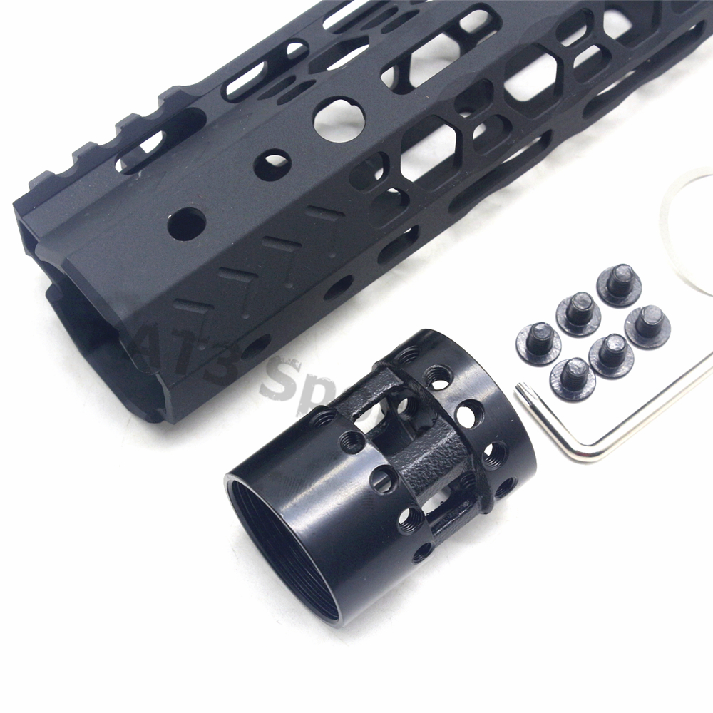 Tactical 12"inch M-lok Handguard Rail Free Float Mount System Ultralight Picatinny Rails Black Anodized Fit .223