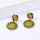 Boucles d&#39;oreilles géométriques circulaires creuses chiffres romains paillettes boucles d&#39;oreilles à breloque disque boucles d&#39;oreilles pour femmes et filles bijoux