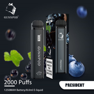 Gunnpod 2000 Puffs Dispositivo de vape desechable Lychee Ice