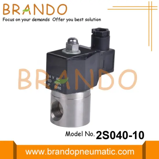 3/8'' 2S040-10 Stainless Steel Solenoid Valve 24VDC 220VAC