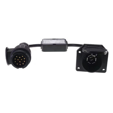 Europese 13 pin naar Amerikaanse 7 -wegen plugconverter voor trailerlichten en caravan -slepen