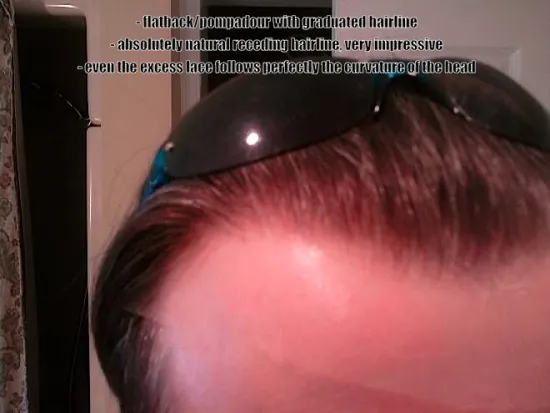 Men toupee with natural hairline, bleached knot on hairline. 100% virgin human hair. no tangle . no shedding