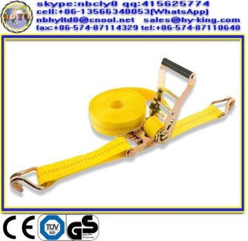 4" 100mm 10T black ratchet lashing strap , heavy duty lashing straps , cargo ratchet lashing straps