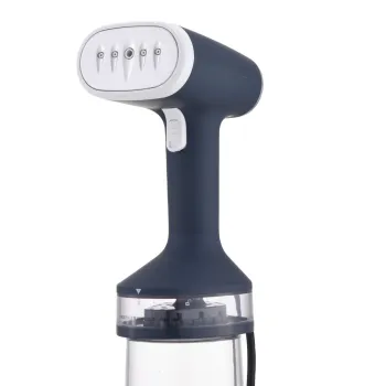1200W Mini Garment Steamer in White and Pink with Foldable Handle and Visual Bottle for Travel