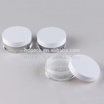 Round shape loose powder jar with sifter and dial