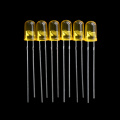 5mm Orange Flashing LED Yellow Tita Awọn lẹnsi 600-610nm