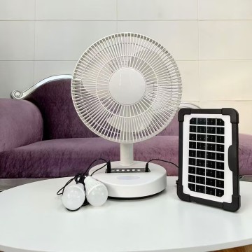 CE FCC Certified 12inch Brushless Rechargeable Solar Powered Table & Wall Fan