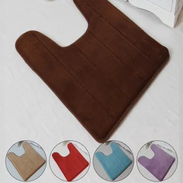Simple U Shaped Bath Mats Soft Anti Slip Pats High Water Absorbent Home Bathroom Floor Mat Rugs Toilet Carpet Decoration 40*60cm