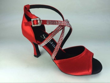 Imported Material Woman Dnace Shoes Red Latin Shoes