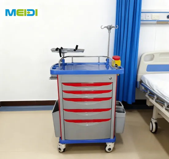 High Quality ABS Emergency Medical Trolley