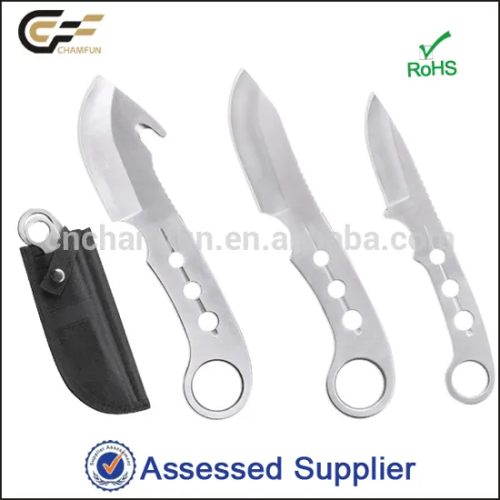 Stainless Steel Outdoor Easy Carry Full Tang Hunting Knife Set with Combo Nylon Sheath