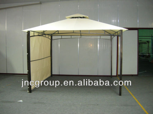 Outdoor steel structure gazebo with sidewall