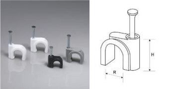 Nail Circle Cable Clips (4mm. 5mm. 6mm...)