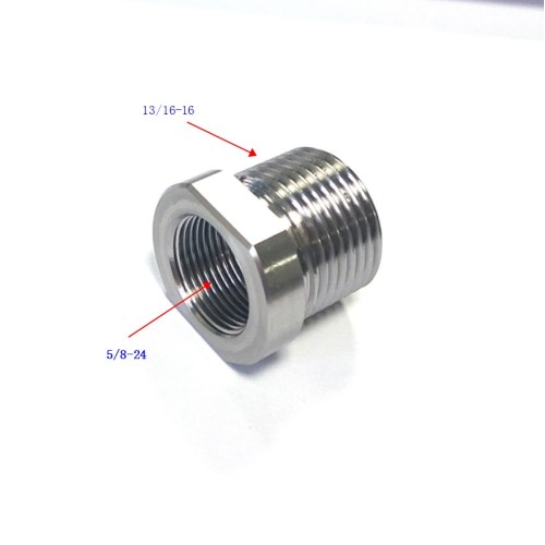 5/8-24 à 13 / 16-16 Adaptateur en acier inoxydable filtre à carburant