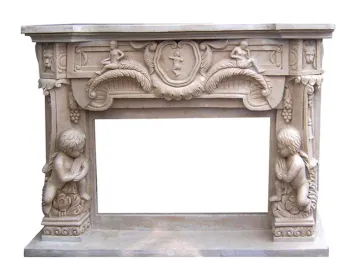 stone fireplace