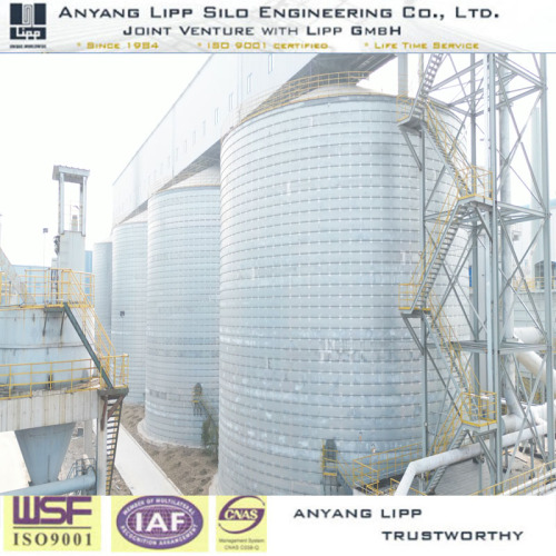 Stahlsilo zur Kokslagerung in Stahlwerken