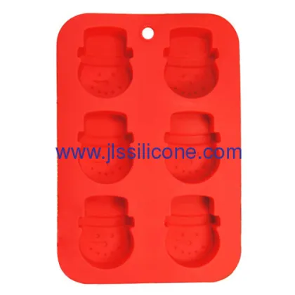 Christmas Snow Man Shaped Silicone Bakeware Cake Molds 