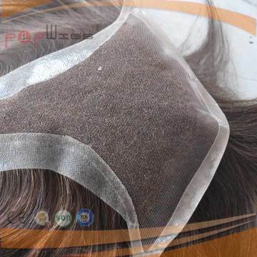 Custom Inside Constructure Full Handtied Toupee Type Men Toupee