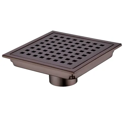 Brushed Bronze square shower floor drain