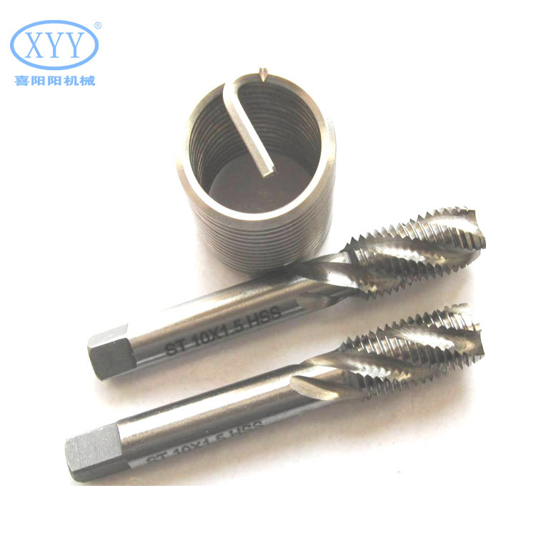 High Precision M8 Steel Screw Threaded Inserts HSS Taps Die Repair Tool Set High Speed Drill Tap for Machine Use