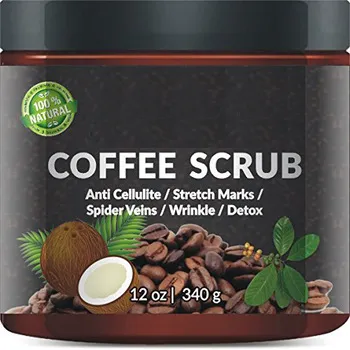 Organic Coffee Body Scrub Exfoliate to helps reduce Cellulite Stretch Marks Wrinkles Spider Veins Acne