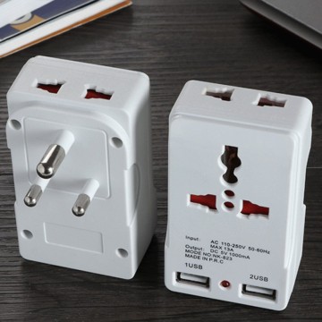 Cheap Price Universal to India plug adapter converter with 1000mah usb port