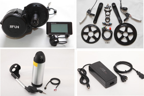 Electric Bike BBS-01 36V 350W High Torque DC Motor Kit with Water Bottle Lithium Battery for Any E-Bike