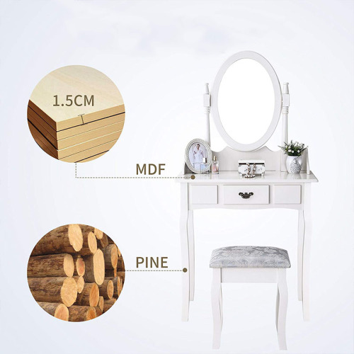 Dressing Table Vanity Makeup Table Set Dressing Table with Stool Manufactory