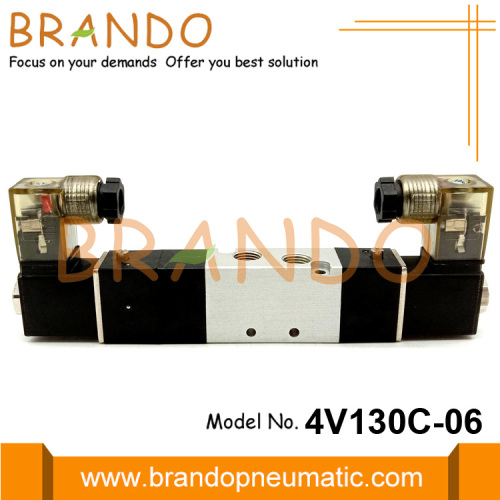 4V130C-06 5 웨이 3 위치 공압 솔레노이드 밸브