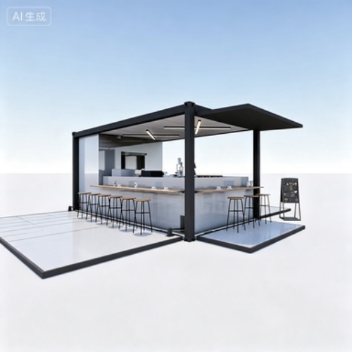 ‌Quick-Assembly Steel Structure Container Kiosk for Street Food & Retail