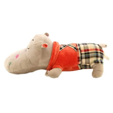 custom make carton character plush toy, cartoon character hippo