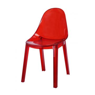 Современный штабелируемый прозрачный хрустальный пластиковый обеденный стул из пк