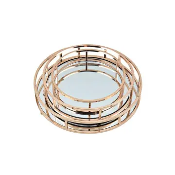 Hot Sale Gold Wedding Cake Stand with Mirror for Decorative Display