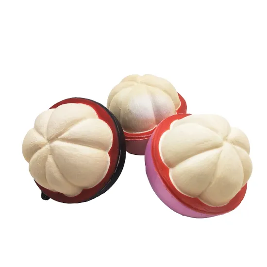 Custom Wholesale Printed Mangosteen Shape Anti-Stress Balls