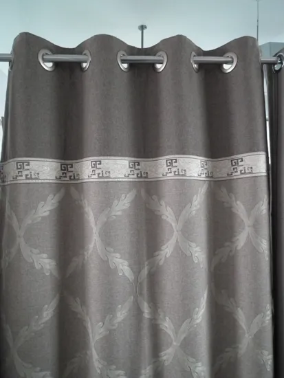 2014 fashionable100% polyester embroidered hotel blackout curtain fabric