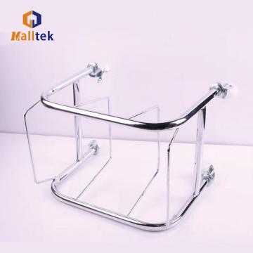 Chrome Supermarket Metal Shopping Basket Holder