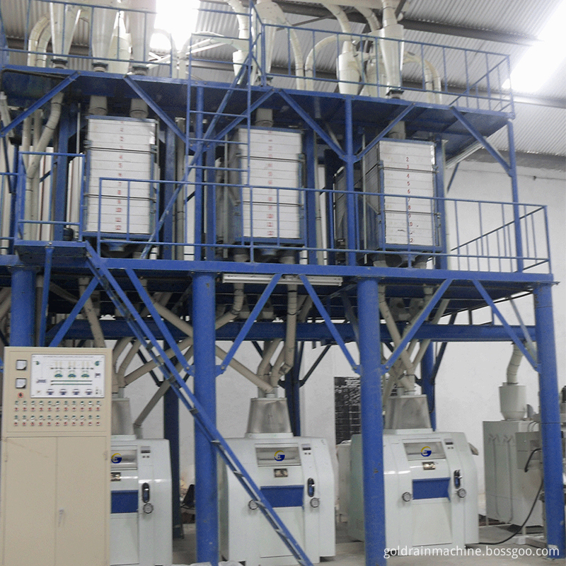 Maize flour processing plant