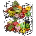 2 Tier Stacking Pantry Storage Basket