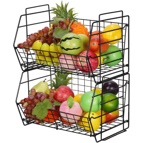 2 Tier Stacking Pantry Storage Basket