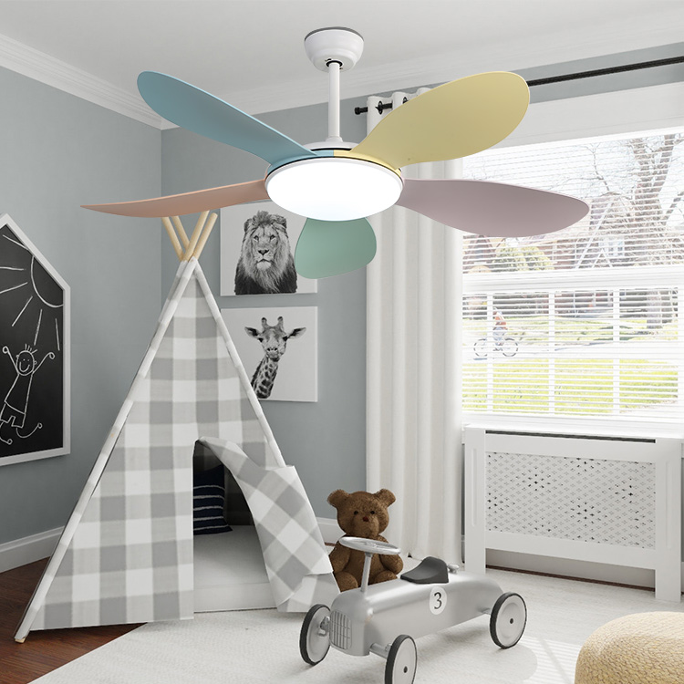 Color ceiling lamp fan for children's room