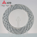 Ato Fancy Design Gold Silveware Plates Glass Plate