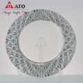 ATO Fancy Design Gold Silver Tableware Glass Plates