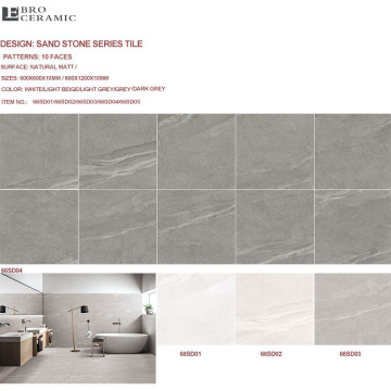 60x60 Sand Stone Gray Modern Rustic Tiles for Bathroom, Kitchen Floors and Walls