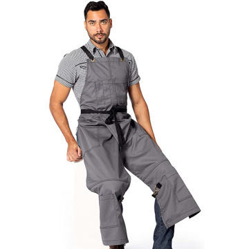 2025 Pottery Gray Full Cover Cross-Back Apron